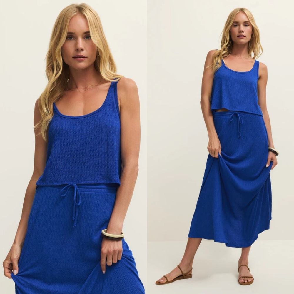 JOANNA TEXTURED KNIT TANK (COBALT) - Z SUPPLY